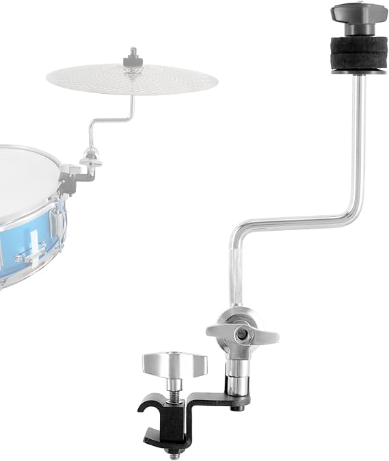 RANMING Cymbal Clamps Arm Drum Hoop Mount Cymbal Clamp for Snare Drums and Toms Drum Set Clamp with Z Splash Drum Hoop,Extension Mount for 8-12in Cymbals Cymbal Mounted Holder Percussion Accessories