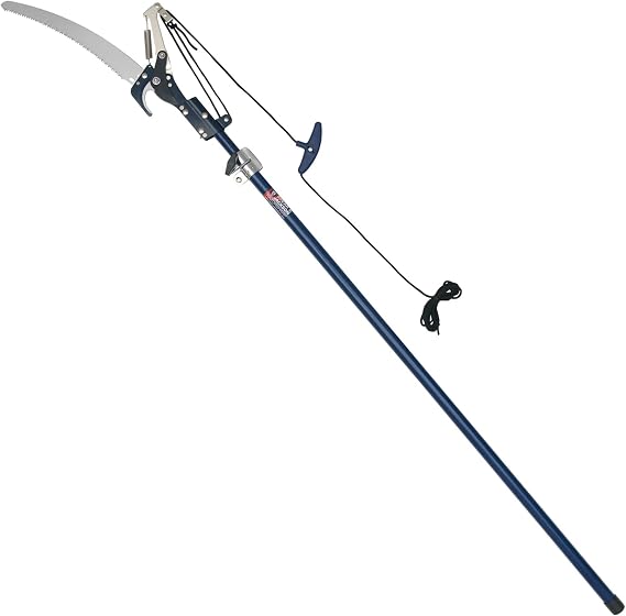 Spear & Jackson 4930FZ Razorsharp Telescopic Lopper Extendable Pole Pruner up to 2340mm with SK5 Carbon Steel Bypass Loppers and 330mm Pruning Saw [Energy Class A]