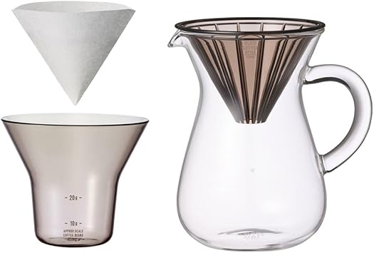 KINTO SCS 27643 Coffee Carafe Set, 2 Cups, Plastic, Microwave and Dishwasher Safe, Gift, Present
