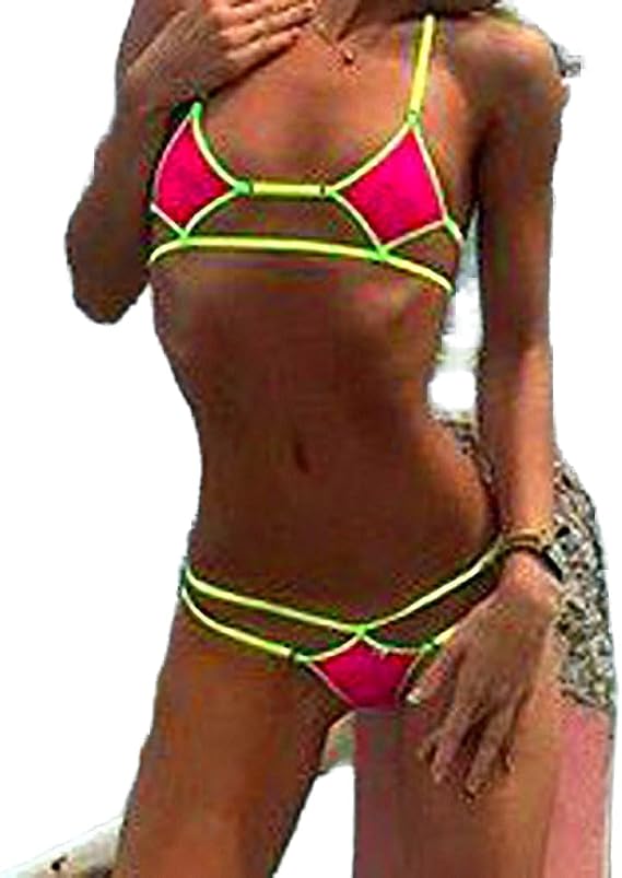 Womens Exotic Micro Bikini Set Sunbath Beach Swimming Swimwear G-String Swimsuit