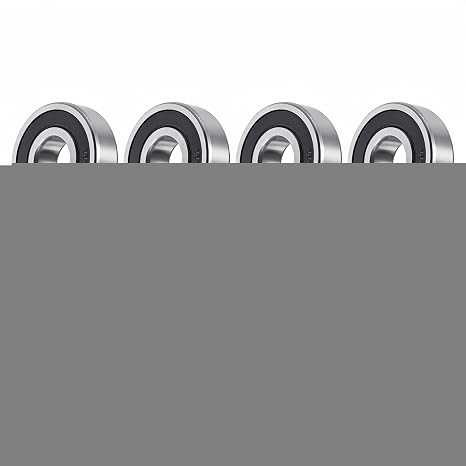 Unifizz 6304-2RS Deep Groove Ball Bearings 20mm Bore 52mm OD 15mm Thick Double Sealed Chrome Steel 8PCS