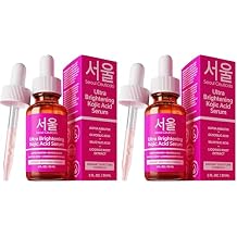SeoulCeuticals Korean Skin Care Kojic Acid Serum Alpha Arbutin Dark Spot Remover Corrector Glycolic Acid + Salicylic Acid K Beauty 1oz (Pack of 2)
