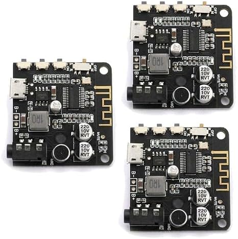 3PCS BT5.0 MP3 Decoder Board Universal Audio Receiver Module with Bluetooth 5.0 Backward Compatibility, Lossless Playback, Micro USB Power