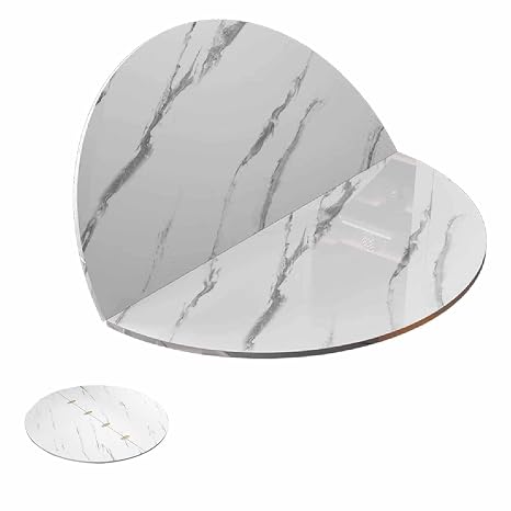 Foldable Table Top, Two-fold Foldable Surface Top, Large Round Foldables Table Top, Folding Tables Tops Extender, no Legs,for Dining Room, Party(80cm/31.5in)