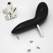 Funion 2 Sets Bassoon Hand Holder Saddle Rest With Silver Plated Base and Screws Bakelite Body Bassoon Hand Rest For Bassoon