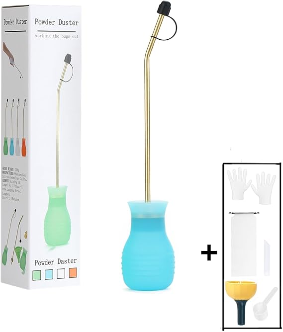 Toz Tozu/Büyük Diyatomlu Toprak Ampul Silgi/Toz Aplikatörü - Çevre Dostu - Daha Büyük 8oz Diyatomlu Toprak Ampul Silgi/Aplikatör (mavi)