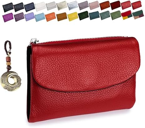 GDSAFS Unisex Pebble Leather Wallet, Fashionable Versatile Short Wallet with Credit Card Holder & Rfid Anti-Theft Protection (D)