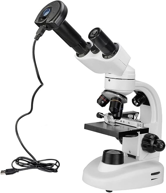 Microscope Accessories Kit Optical Electron Binocular Microscope High-definition Eyepiece,1200 Times Microscope Slides (Color : SV605-SV189)