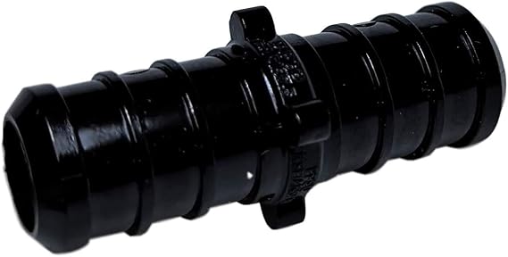 25 Pieces XFITTING 1/2" Pex Coupling Poly Alloy Coupling, Plastic Coupling - Crimp Pex B, Black, 25 Packs