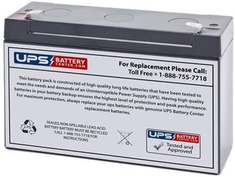 Leoch DJW6-10 6V 12Ah Sealed Lead Acid - AGM - VRLA Replacement Battery
