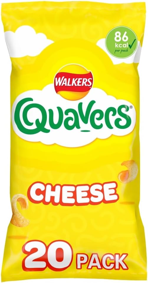 Walkers Quavers Cheese Multipack Snacks Crisps 20x16g