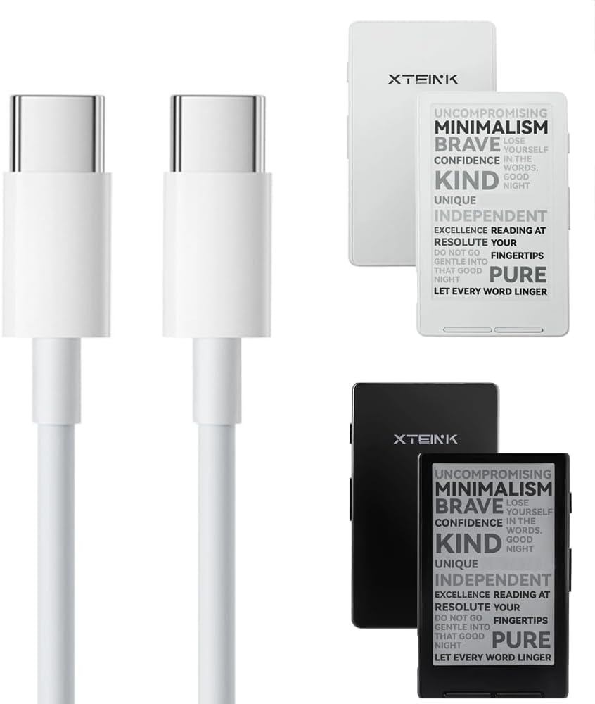 3.3フィート USB C - USB C 3A 高速充電ケーブル Type C 充電ケーブル 2本パック innioasis Y1 G1 G3 G5 / ZAQE M505 / AiMoonsa B27 / AGPTEK M3 A02 / Aiandcc M6 MP3 音楽プレーヤーに対応 - ホワイト