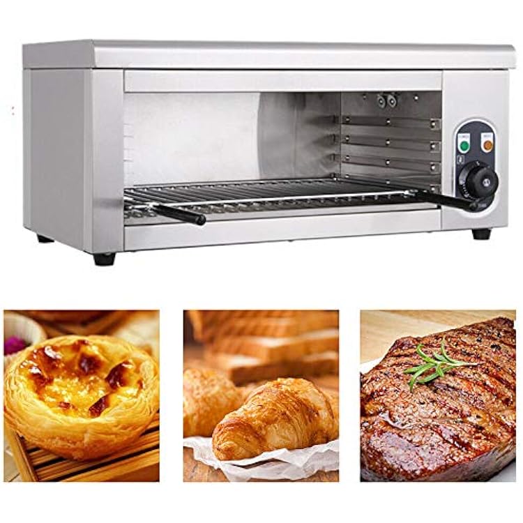 TFCFL Salamander Broiler Countertop Grill, 2000W Electric Cheese Melter Cheesemelter Broiler, Wall-mounted Cheese Broiler BBQ Counter for Restaurant Kitchen 50-300 C