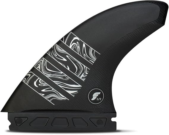 Futures Vector 3/2 Alpha Large Thruster Surfboard Fins - Carbon/Silver
