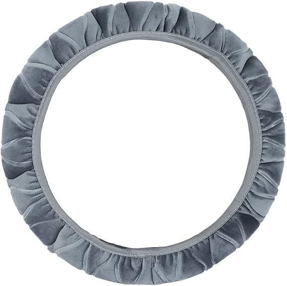 Plush Car Steering Wheel Cover Winter Warm Auto Steering Wheel Cover Elastic Anti-Slip SUV Truck Bus Steering Wheel Protector Universal Auto Accessories 14-15 inch