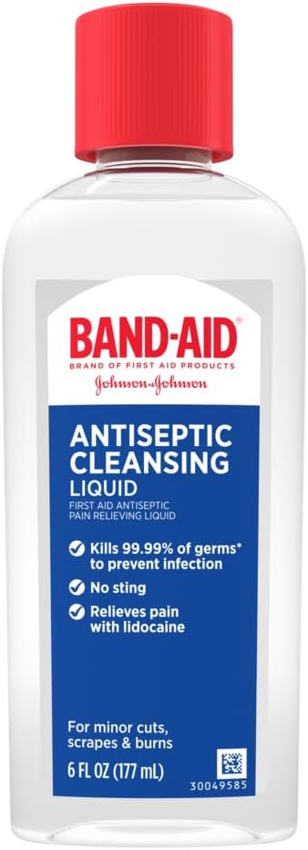 Band-Aid Hurt Free Antiseptic Wash, Assorted, 6 Fl Oz