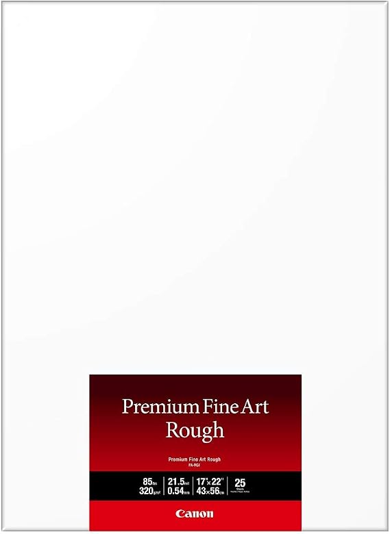 Canon Premium Fine Art Rough Paper FA-RG1, 17 X 22, 25 Sheets 4562C006