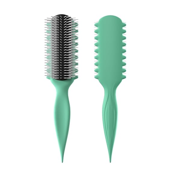 AM8:00 Curl Defining Brush,9 Rows Premium Styling Hairbrush for Curly Hair
