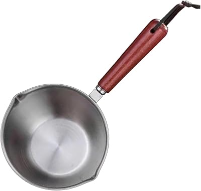 Milk Potss, 304 Stainless Steel Soup Potss Butter Warmer 200ml Mini Oil Potss Small Saucepan with Dual Spouts for Milk Sauce Chocolate Butter Coffee