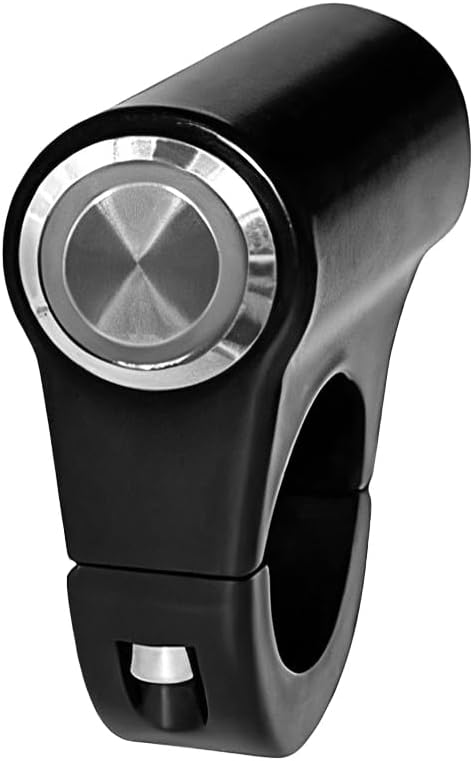 Motorcycle Handlebar Control Horn Start Switch, 1 Buttons Momentary Action Motorbike On Off Push Switch, Motorcycle Handle Bar Start Kill Button, Compatible with UTV Scooters ATV