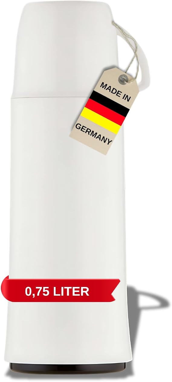 Helios Elegance Insulated Bottle White 0.75 Litre