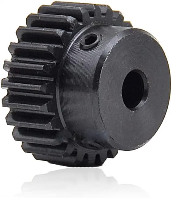 1Mod 20T Pinion Gear 45# Steel Black Oxide Motor Spur Gear Outer Diameter 22mm Bore 4mm (Bore:4 mm)