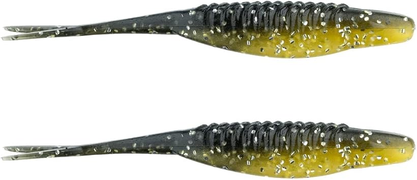 BAITFUEL Saltwater GO2 Twitch | Realistic Soft-Plastic Twitch Bait for Inshore Gamefish | F.A.S.T. Scent Technology | Black Gold, 4-Inch