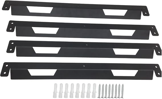 Metal Mounting Brackets for Toughbuilt for StackTech, Heavy Duty Iron Wall Mount Kit for Tool Boxes, Workbenches and Trailers(4PCS)