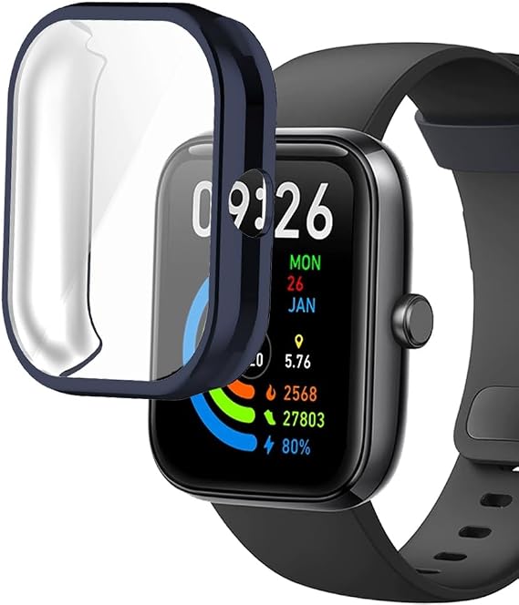 Watch Cases compatible with KALINCO Mikego IDW25 1.83 Smart Watch, TPU Case with Screen Protector, Protecting Body & Screen