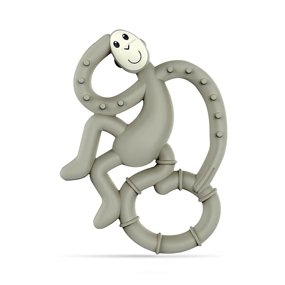 Matchstick Monkey Mini Monkey Teether & Gel Applicator, Grey