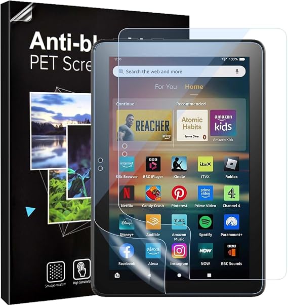 TiMOVO 2 Pack Blue Light Screen Protector for 8" Fire HD 8/Plus/Kids Tablet