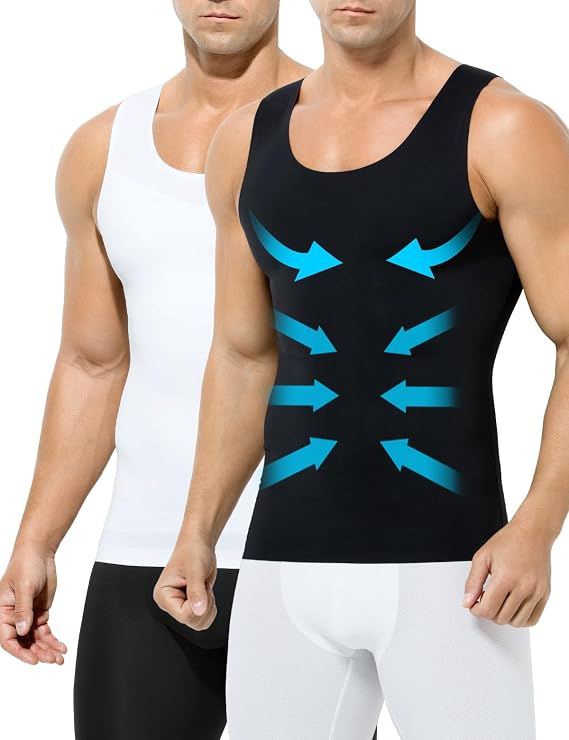 Men's Cooling Slimming Compression Shirt - 4-Way Stretch Ice Silk Compression Tank