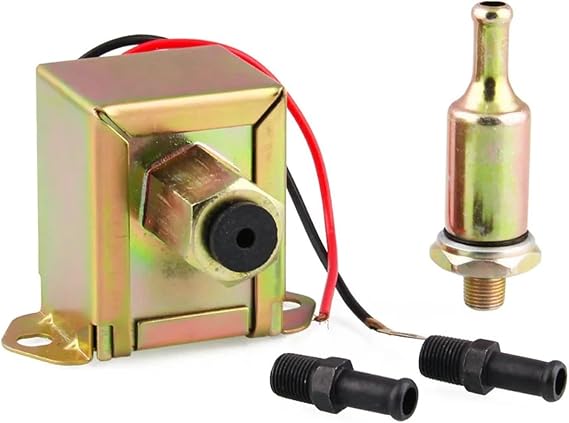 Fuel Pump Electrical Assembly 12V Volt 2.5-4PSI Universal Fuel Pump Electric Inline Low Pressure Gas Diesel 40104 Fuel Metering Pump