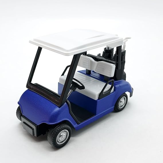 Diecast Golf Carts Toy, Golf Cart Decoration Model Miniature Golfs Buggy Elegant Desk Ornament, Miniature Gifts Kids Car Toy Friction Powered Golfs Cart Ornament Scale Toys (Blue)