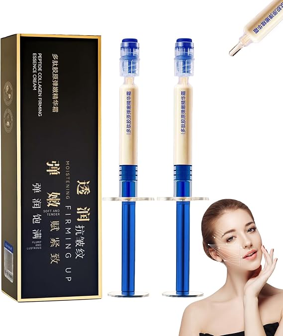 Polypeptide Collagen Elastic Essence Cream,Micro-Molecular Collagen Anti-Wrinkle Lotion,Polypeptide Collagen Moisturizing Firming Lifting Sagging Skin for Women Face 2pcs