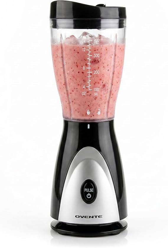 OVENTE Portable Personal Blender, 13.5 Oz, 180W, Black BLH1001B