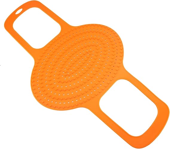 Jeffergarden Food Grade Silicone Heat Turkey Lifter Silicone Turkey Lifter Turkey Lifter Non Stick Poultry Cooking Mats (Orange)