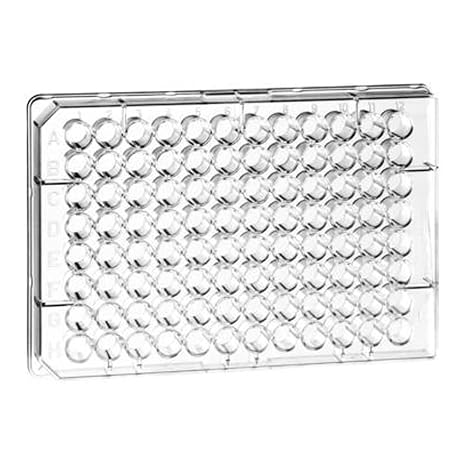 655161 Clear Polystyrene Microplate, Sterile, Flat Bottom, 96 Well (Pack of 100)