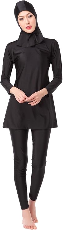 Muslim Islamic Full Cover Lady Three Pieces Traditional Long Sleeves Swimsuit