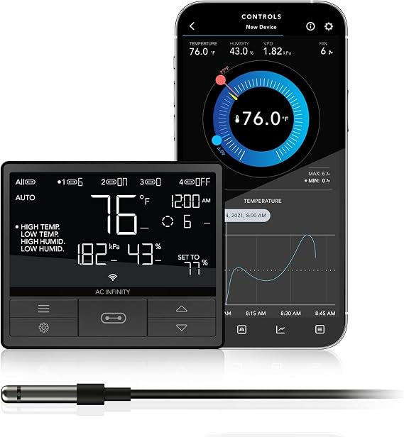 AC Infinity Controller 69 PRO, Intelligent Ambient Controller with