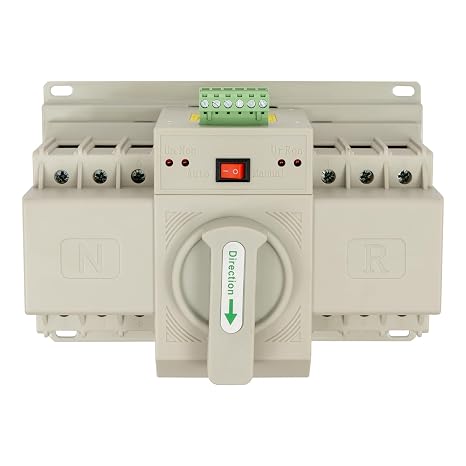110V 6A-63A Dual Power Automatic Transfer Switch Self Cast Dual Power Generator Changeover Switch 50HZ/60HZ 128mm*122mm