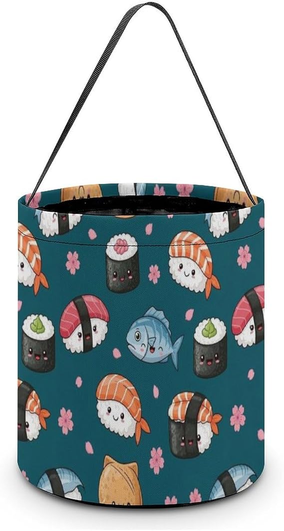 Funny Trick or Treat Buckets Portable Halloween Snack Bag Reusable Candy Bucket Basket Halloween Party Supplies