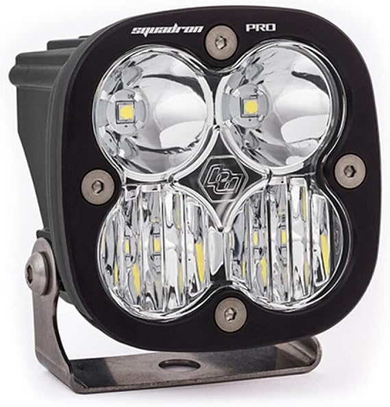 Baja Designs Squadron Pro Black LED Light Pod (Driving/Combo; Clear)
