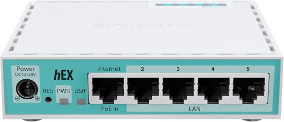 Mikrotik - hEX 5 Port Gigabit 512Mb RAM Router (E50UG)