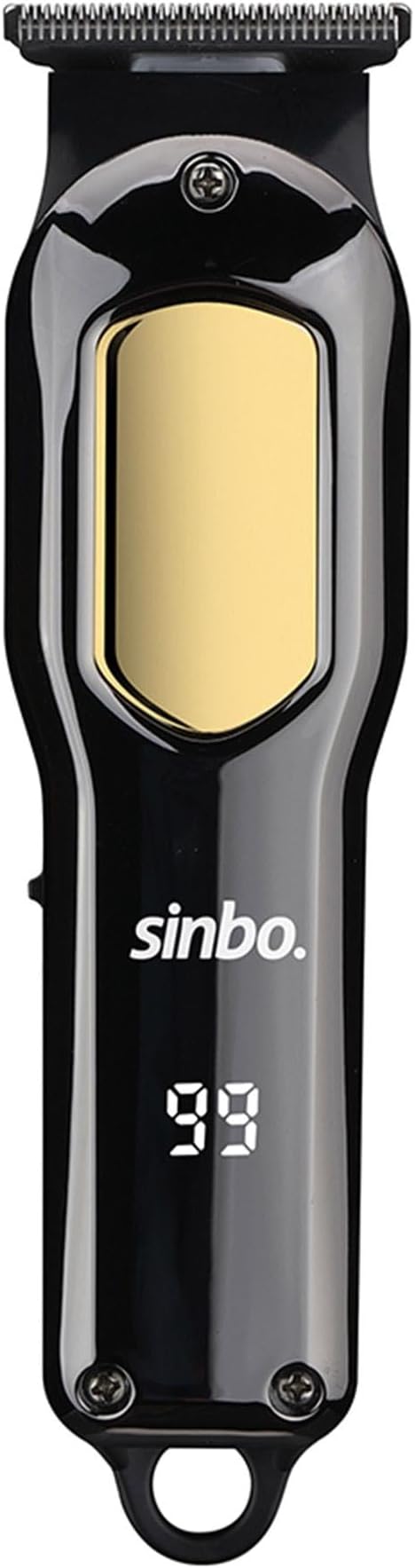SINBO SHC-1903 T-Bıçaklı Saç Sakal Kesme Makinesi, USB Şarjlı, LCD Ekranlı, 1-2-3 mm Taraklı, Kablosuz Ense ve Sakal Düzeltici