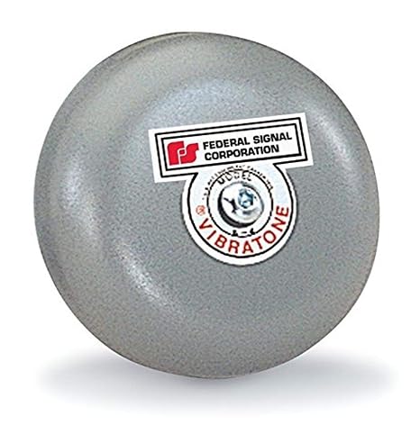 Federal Signal Bell, 120VAC, 0.08 AC, Gray