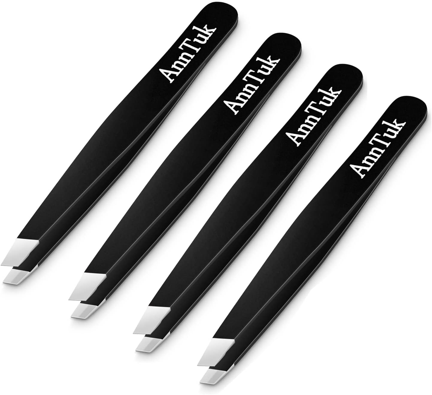 Tweezers Set, Surgical Grade Stainless Steel Eyebrows Tweezers, Also Great Precision for Facial Hair, Ingrown Hair, Splinter, Blackhead and Tick Remover