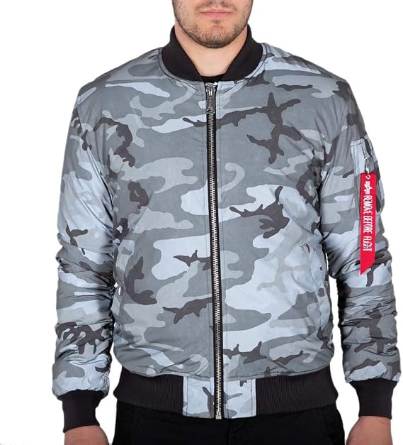 ALPHA INDUSTRIES MA-1 VF 59 Men's Bomber Jacket Reflective Camo Wdl Camo 65