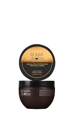 Argan Deluxe Professional Hair Mask, Argan Oil Nutrition Infusing, Deep Conditioning Treatment, 8.45 oz