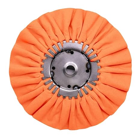 Renegade Products 9" X 3" X 5/8" Airway Buffing Wheel for Metal Polishing Aluminum & Stainless Steel for Wheels, Tanks & Bumpers (Orange)